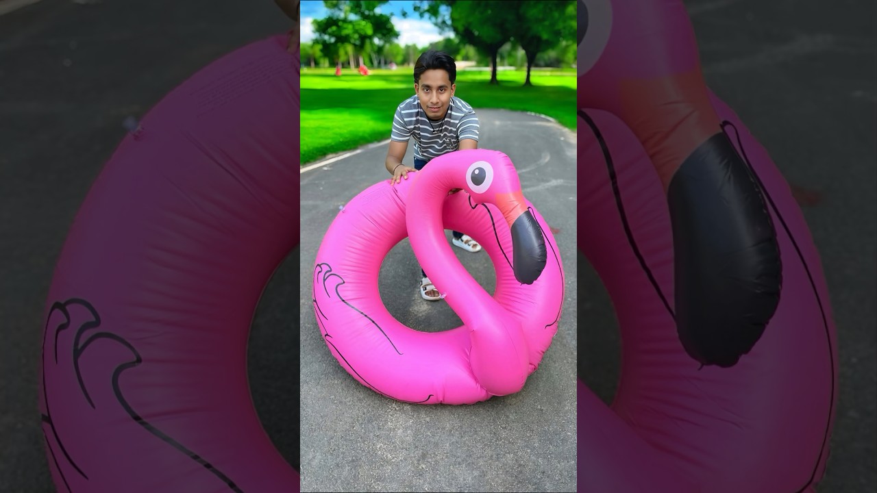 Sinbyuer Flamingo Inflatable Pool Swim😍#unboxing