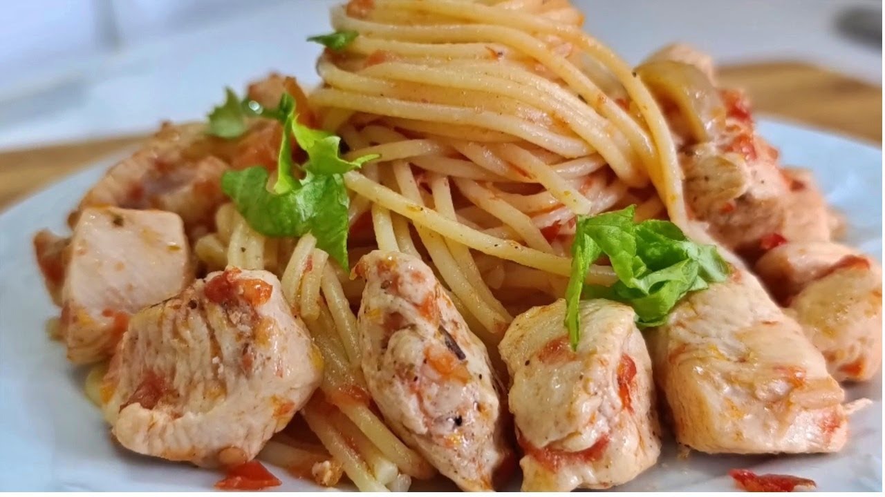 👌😋❓BU KADAR MI LEZZETLİ VE BEREKETLİ OLUR (Tavuklu makarna, spagetti tarifi)