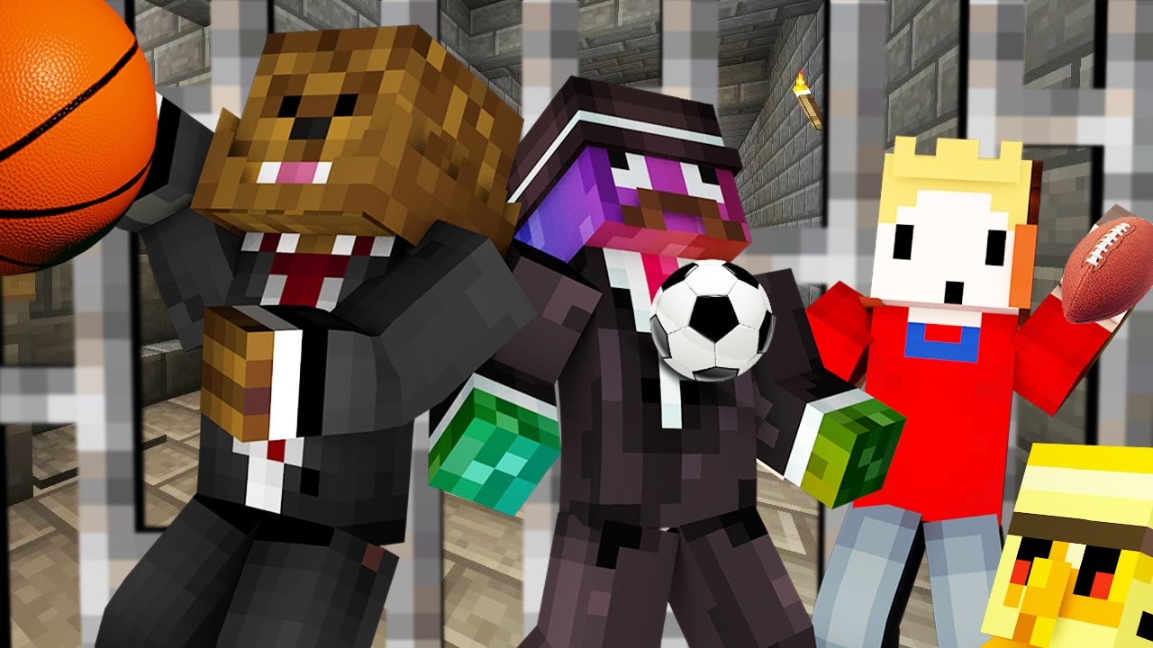 SPORTS COPS AND ROBBERS HIDE AND SEEK MOD - Minecraft Modded Minigame | JeromeASF