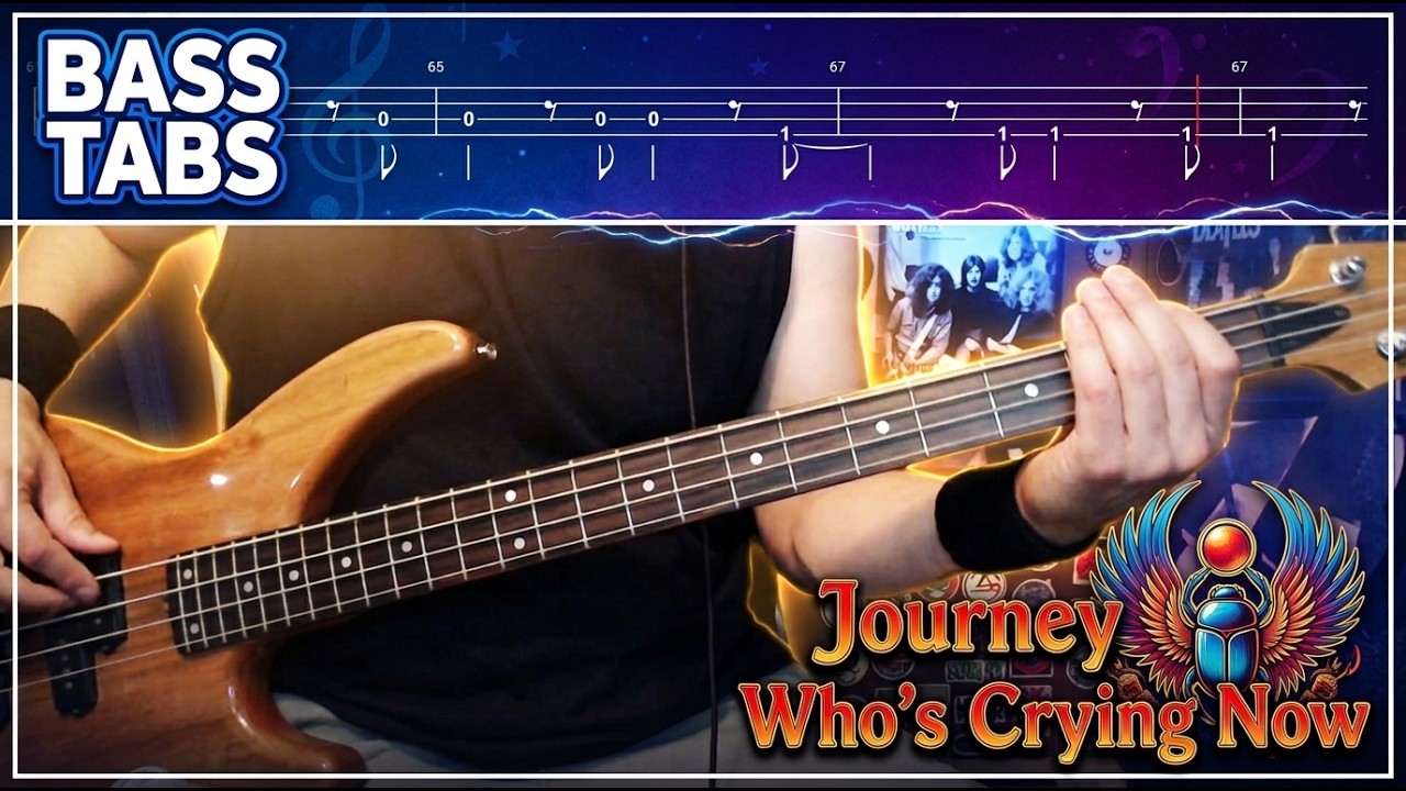 Who's Crying Now by Journey - Bass Cover with Tabs Play-Along