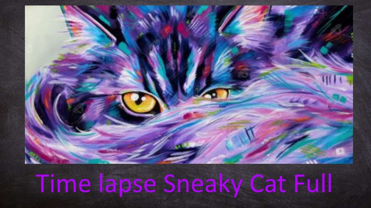 Full Diamond Painting Time lapse - Sneaky Cat
