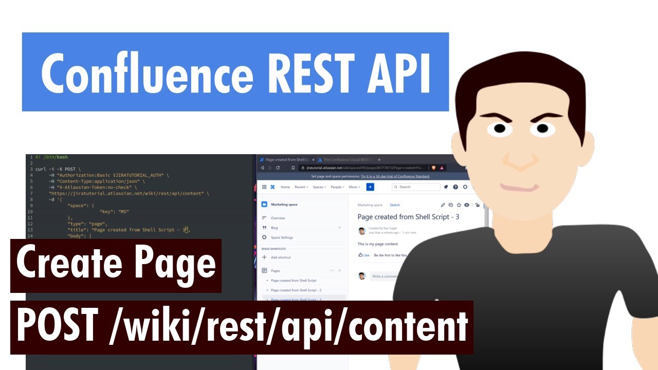 Confluence REST API - Create a page