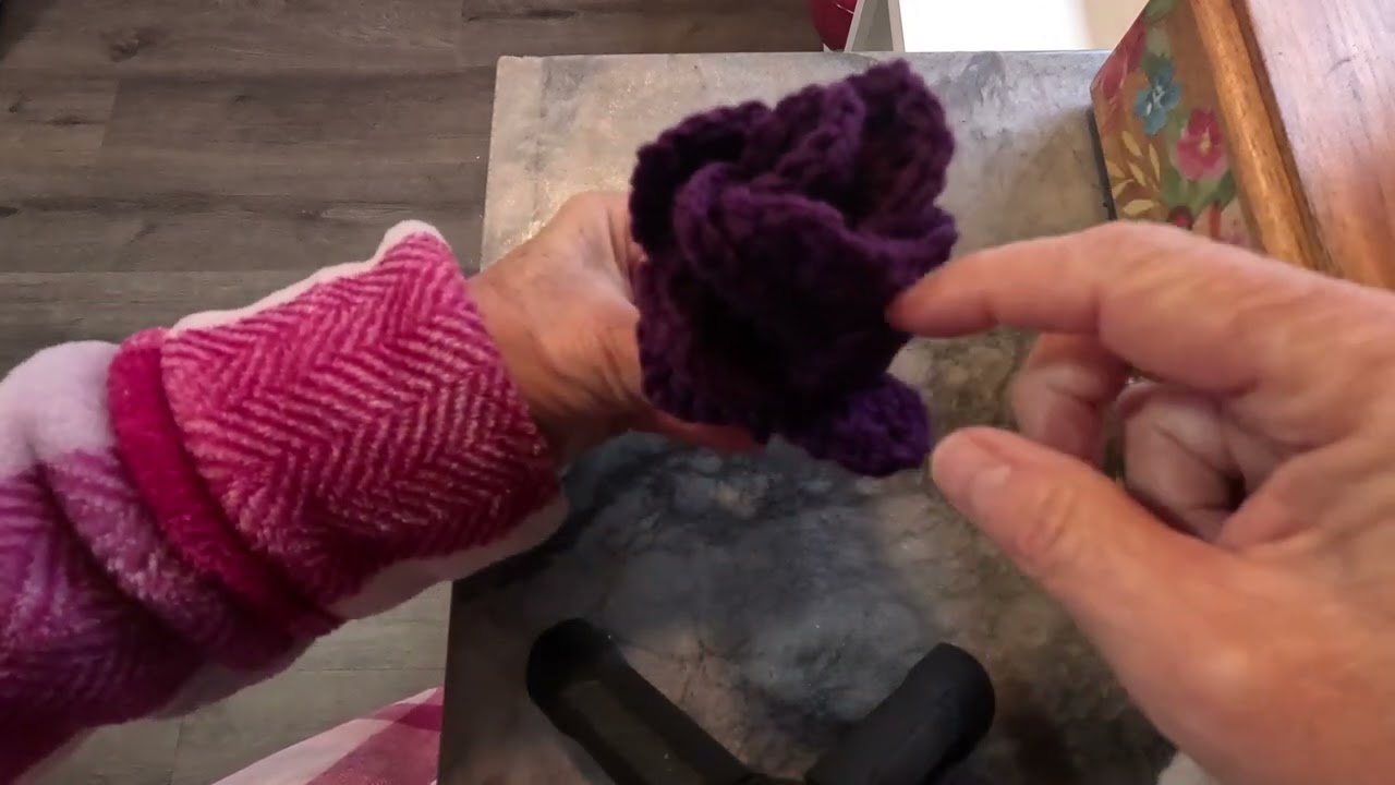 Crochet Flower Coaster.