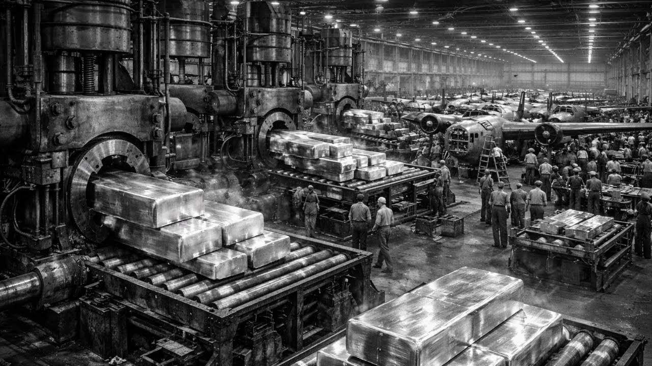 WWII’s Largest Aluminum Factory: How 8,600 Workers Extruded 62M Pounds Monthly to Build 18,400 B-24