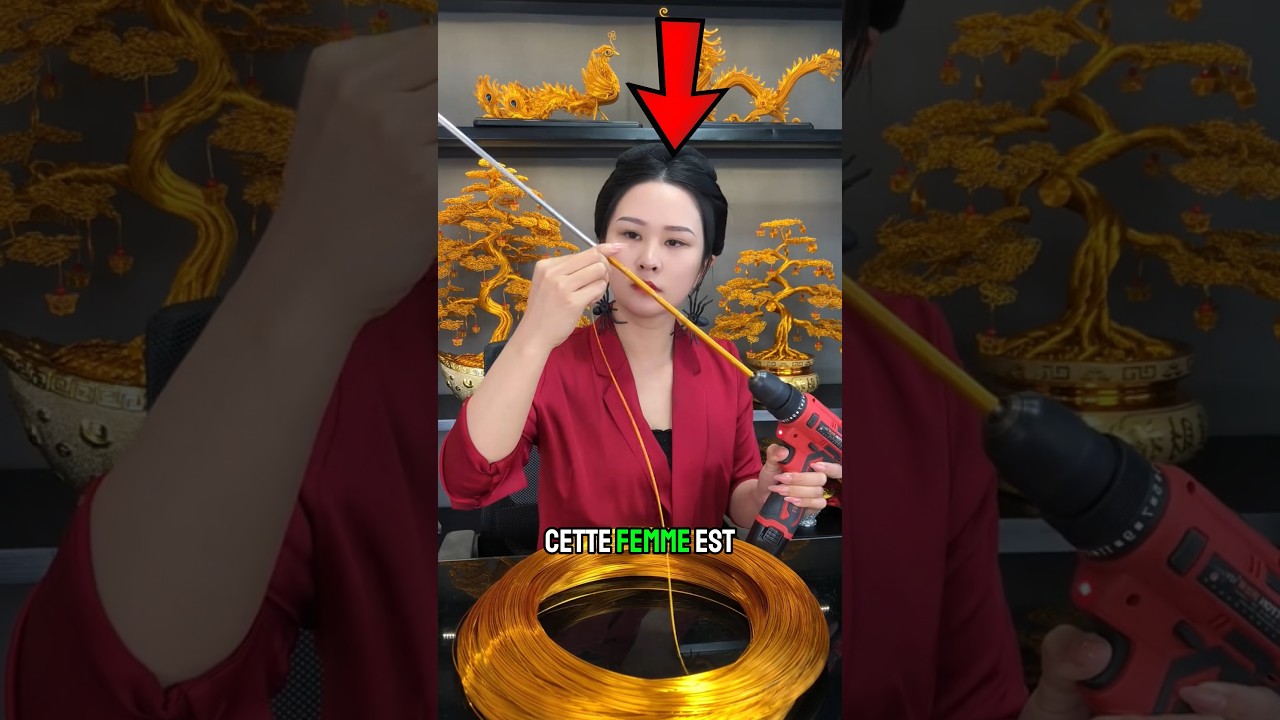 Невероятное искусство, созданное из золотых нитей 🤯