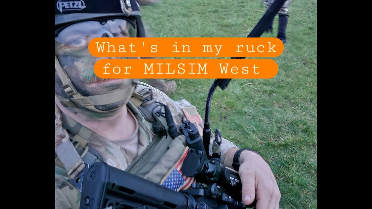 What's in my ruck for Milsim West  (cool weather and GBBR use) TT MALICE pack