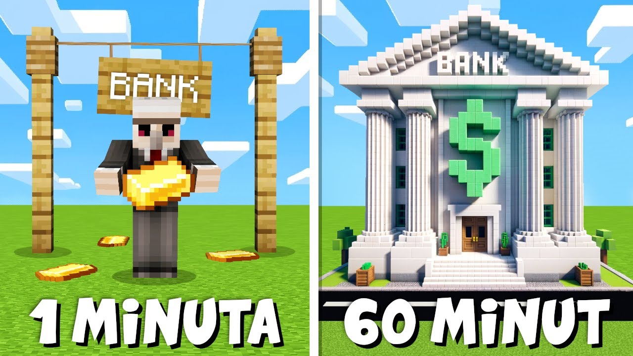 Poprosiłem 10 LOSOWYCH OSÓB aby zbudowali BANK w MINECRAFT!