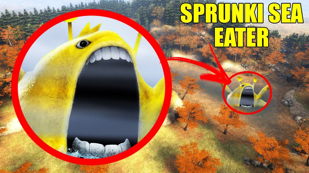 SOBREVIVI ao SPRUNKI SEA EATER (Devorador de Oceanos) como CA&Ccedil;ADORES de MONSTROS&nbsp;- GARRY'S&nbsp;MOD