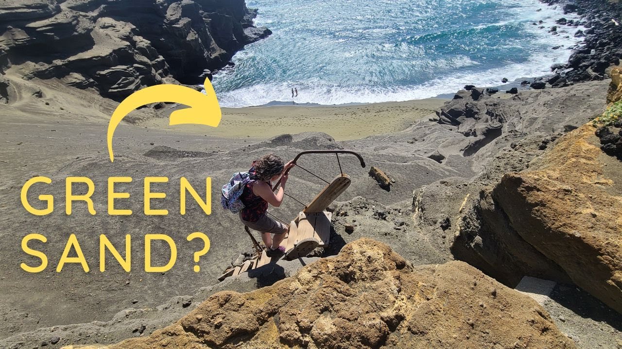 Exploring Hawaii&rsquo;s Green Sand Beach & More! | Papakolea Beach Adventure