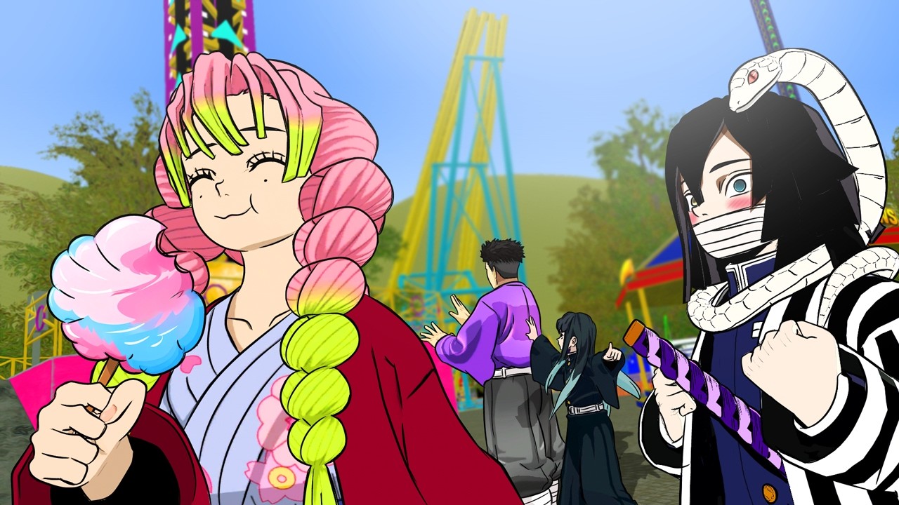 The Hashira go to a Theme Park! (demon slayer vr)