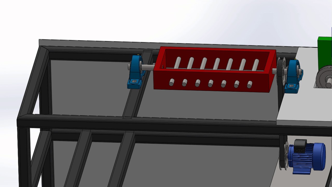 Máquina enderezadora y formadora de alambre galvanizado ( diseño 3d)