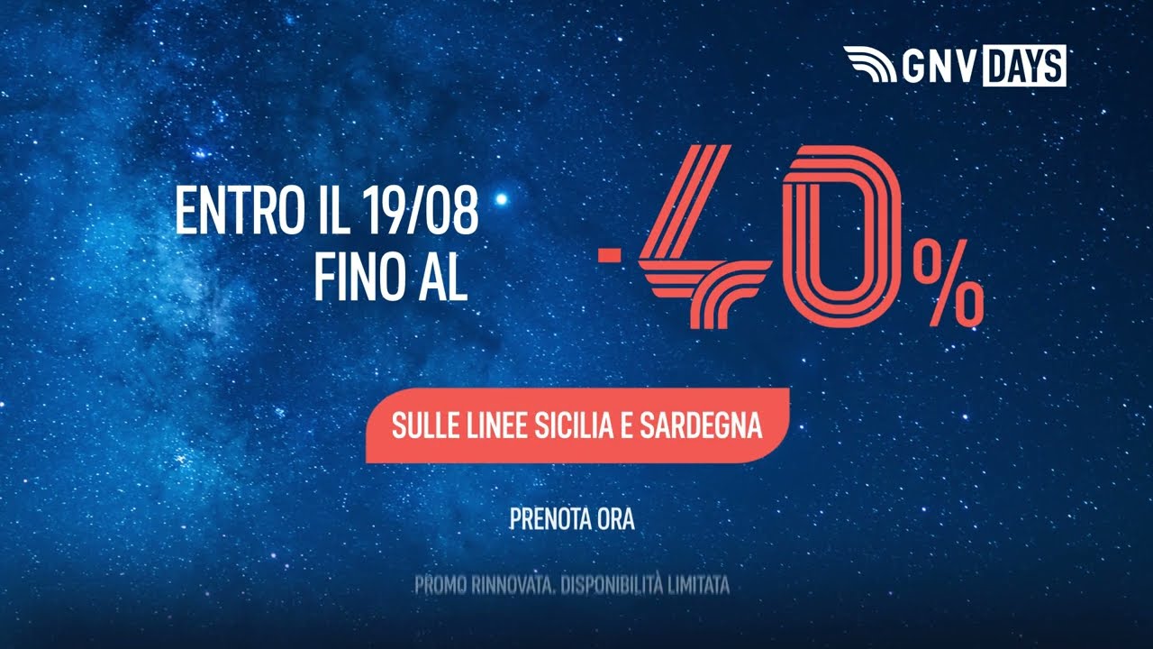 I GNV DAYS continuano: prenota e risparmia fino al 40% 🚢✨