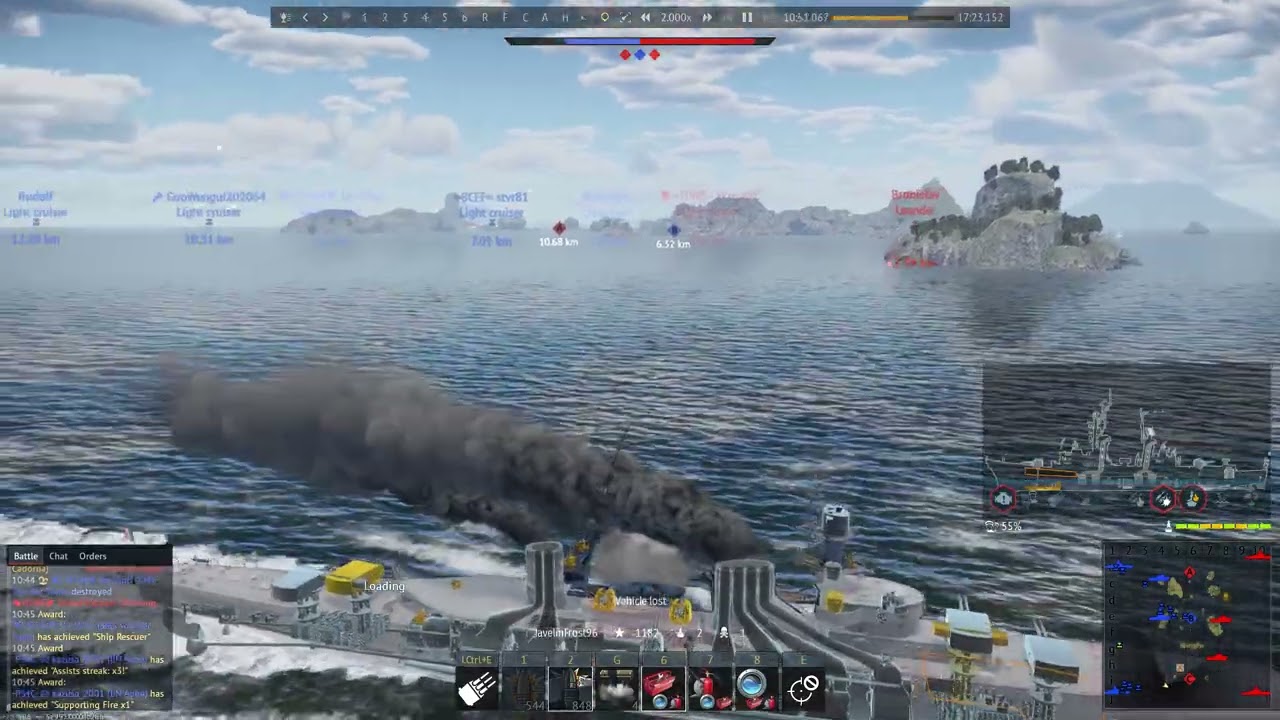 War Thunder Naval Gameplay [10]: Palau Islands [Domination]