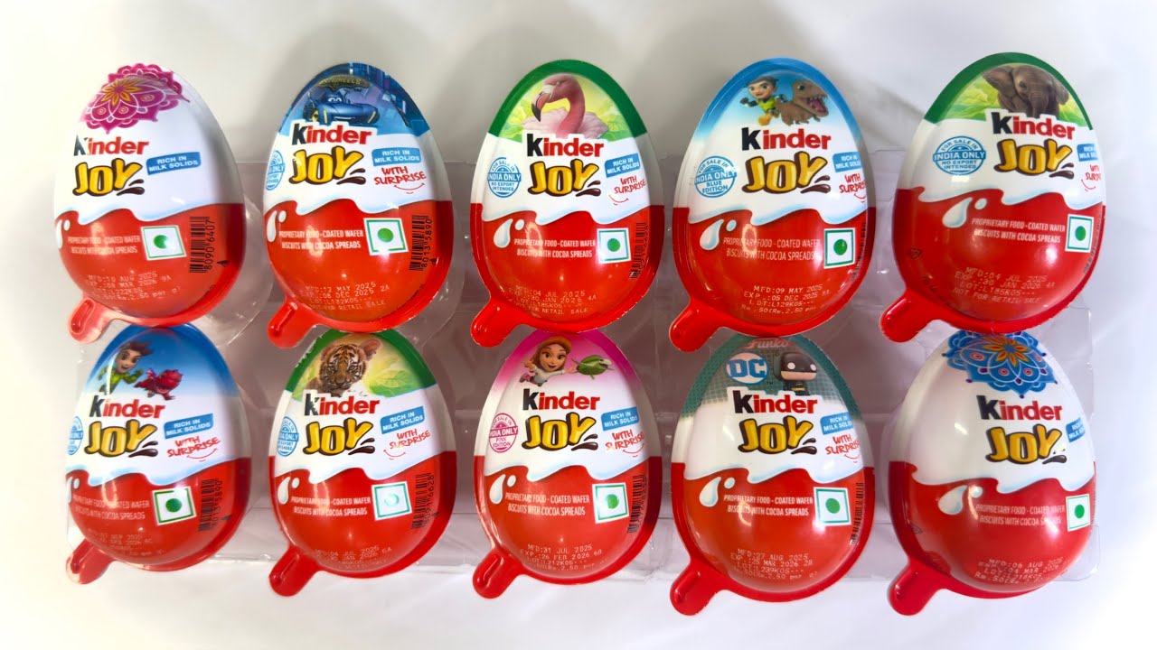 10 Kinder Joy Surprise Eggs Satisfying Opening || Surprise Eggs with Gifts ? || ASMR 