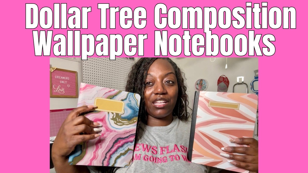 BACK TO SCHOOL CUSTOM DOLLAR TREE COMPOSITION NOTEBOOKS | WALLPAPER NOTEBOOK COVERS
