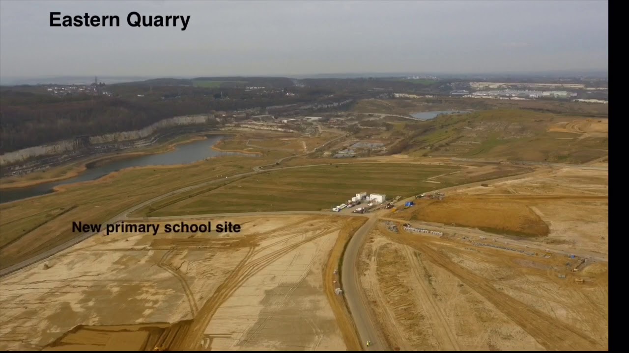 Drone footage of Ebbsfleet Garden City taken in 2016