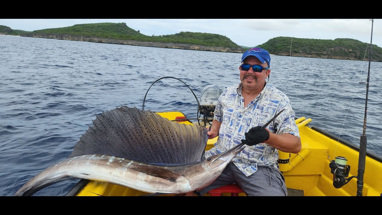 Hooked on: sailfish in Curacao. Go for a Deepsea fishing trip with Deckie Dirk curacaofishing.com