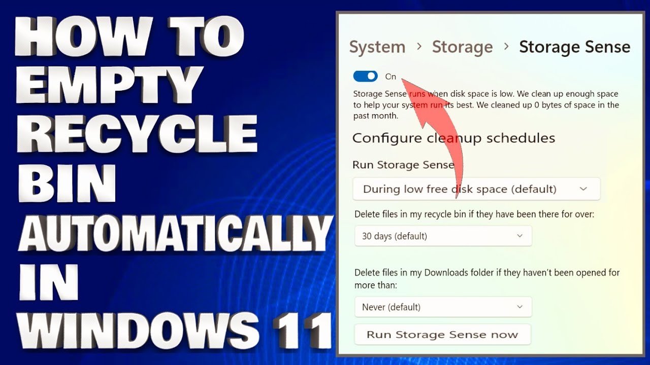 How To Empty Recycle Bin Automatically in Windows 11 | Empty Recycle Bin Automatically [Guide]