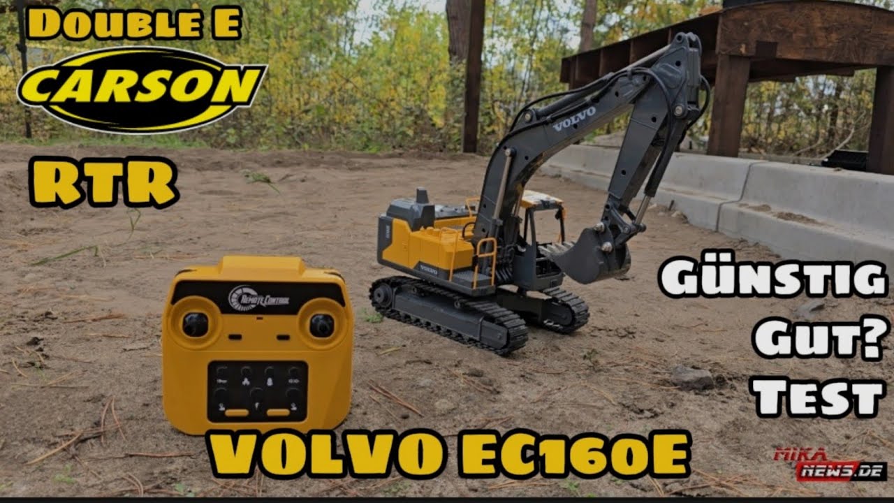 Praxistest des CARSON Kettenbagger VOLVO EC160E RTR Teilmetall - Double E