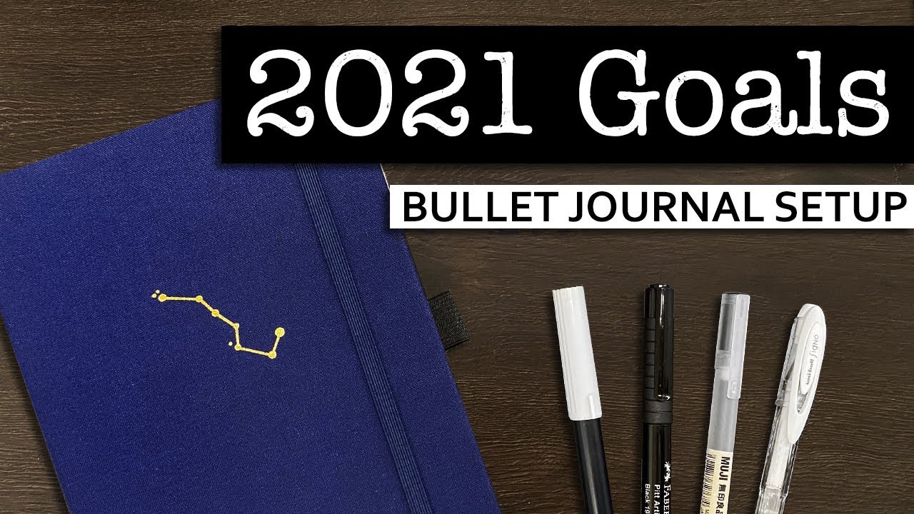 MINIMAL 2021 BULLET JOURNAL SETUP 💜 Goal Planner Plan With Me