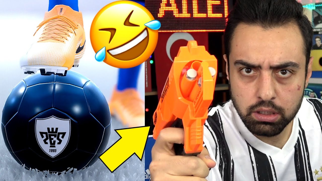 YENİ NERF İLE KONAMİYİ TEHDİT ETTİM 😂 BAKIN KİMİ VERDİ ! PES 2021 TOP AÇILIMI !