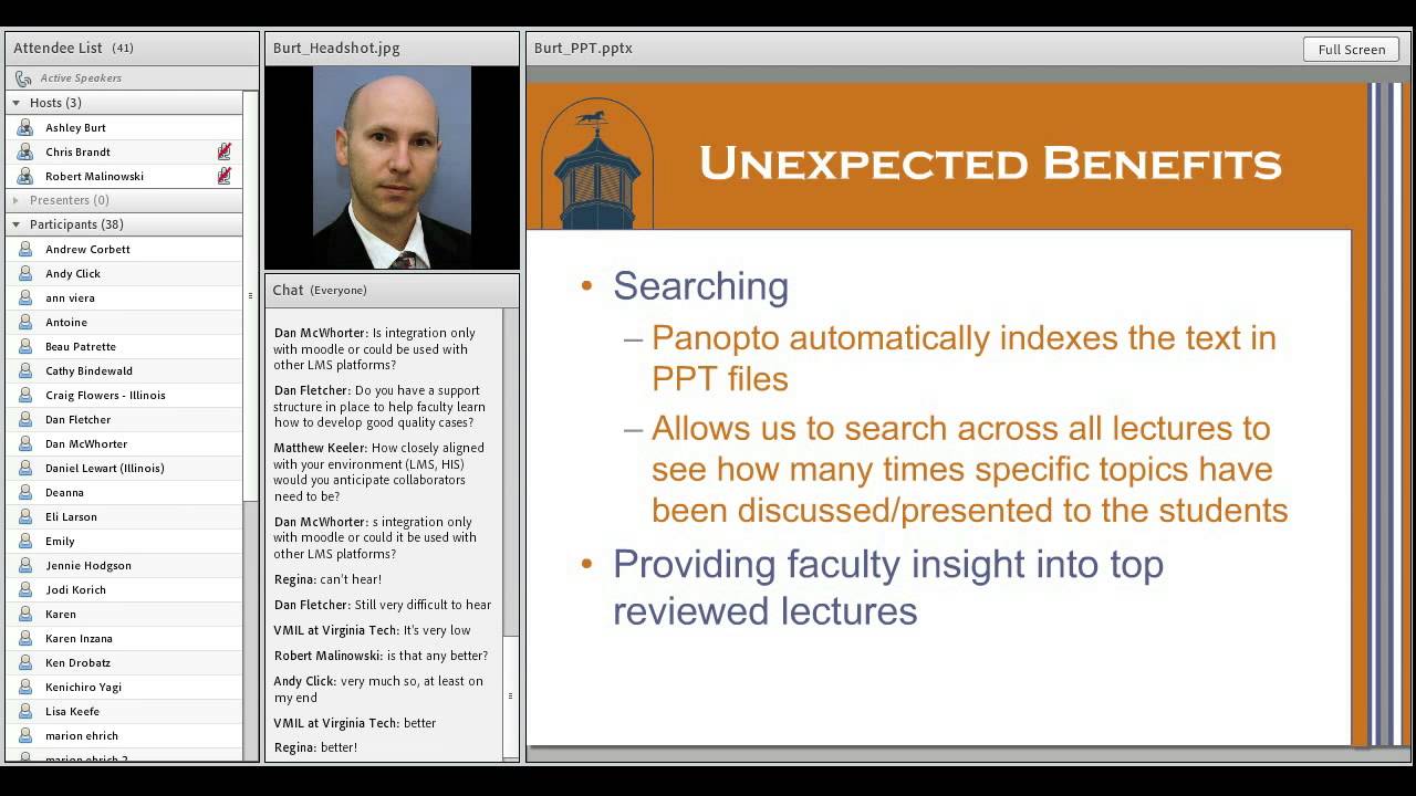 Ashley Burt - Lecture / Video Capture