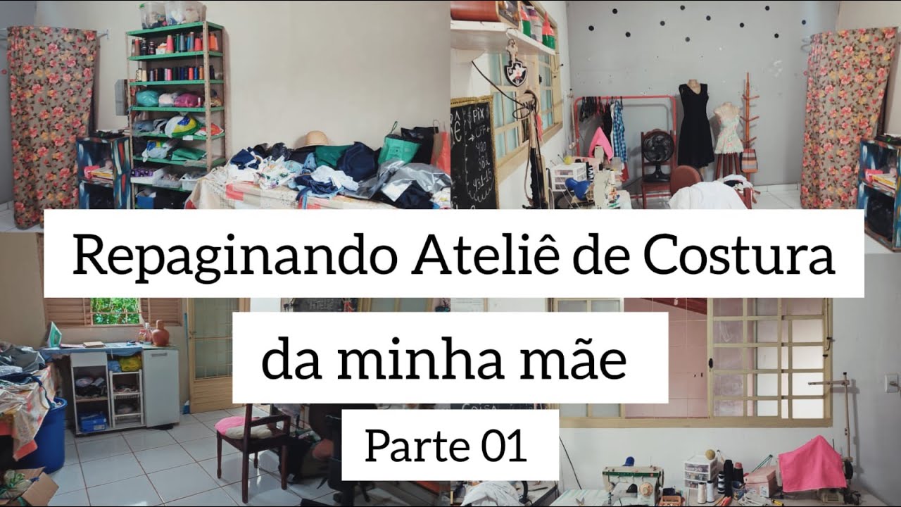 REPAGINANDO ATELIÊ DE COSTURA - PARTE 01 🪄PINTURA, ORGANIZAÇÃO E FAXINA 👌😻