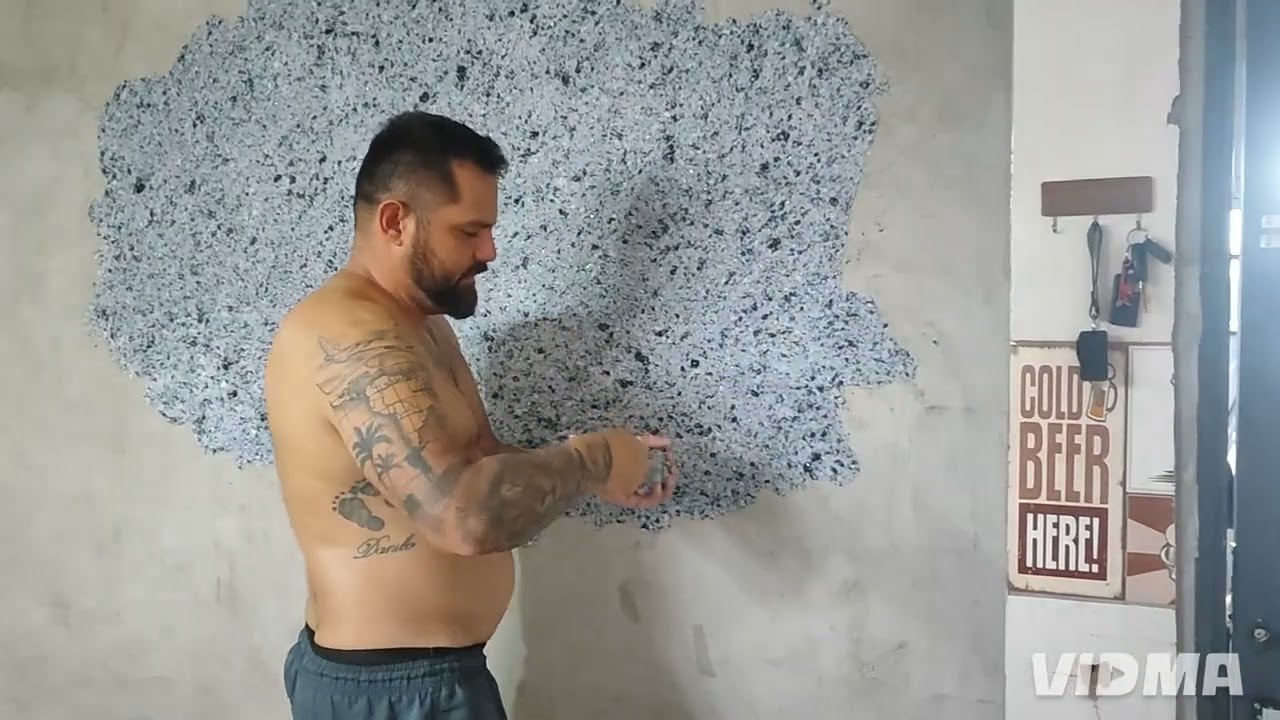 Papel de parede líquido super fácil de aplicar ficou muito bonito