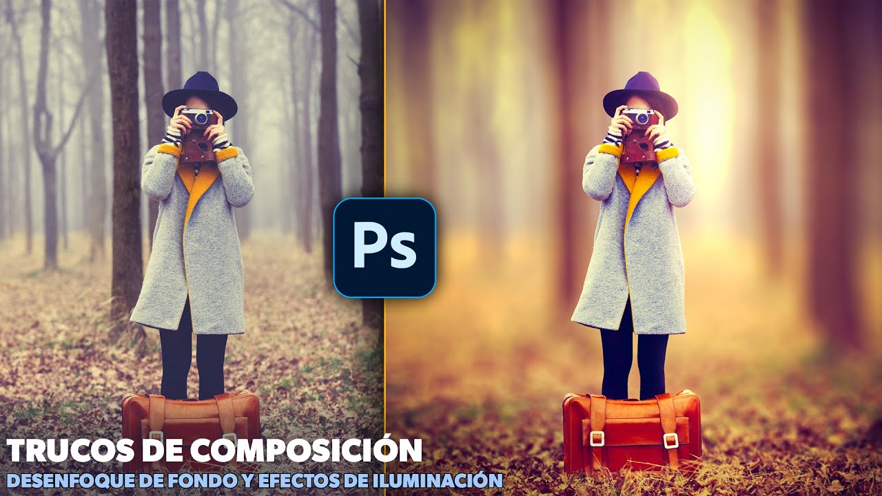 Desenfoque de fondo y  efectos de iluminación | TUTORIAL PHOTOSHOP