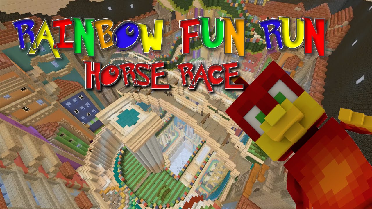 Rainbow Fun Run | HORSE RACE - Fast As Superglue!!!