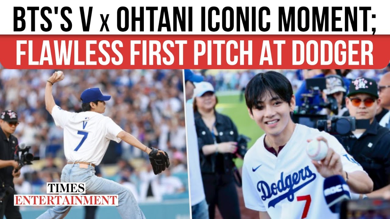 BTS V Throws PERFECT First Pitch; Wild Shohei Ohtani Crossover At Dodger Stadium Sparks ARMY Frenzy