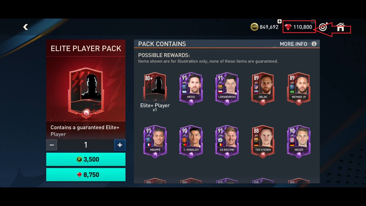 Fifa 23 Mobile Beta | 100k gems Elite pack opening   #shorts