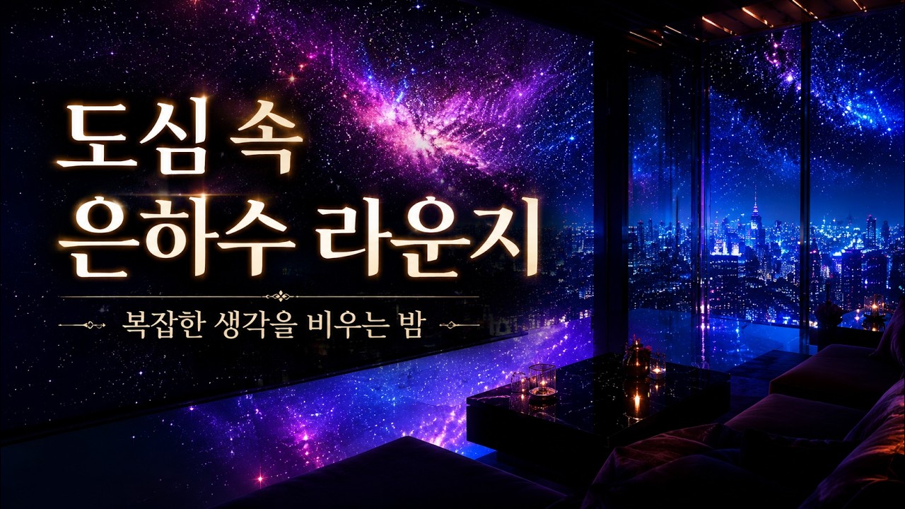도심 속 나만의 은하수 라운지 🌌 복잡한 생각을 비우는 몽환적인 미디어 아트 | 하이엔드 로파이 & 신스웨이브 (Chillwave / Space / Relax)