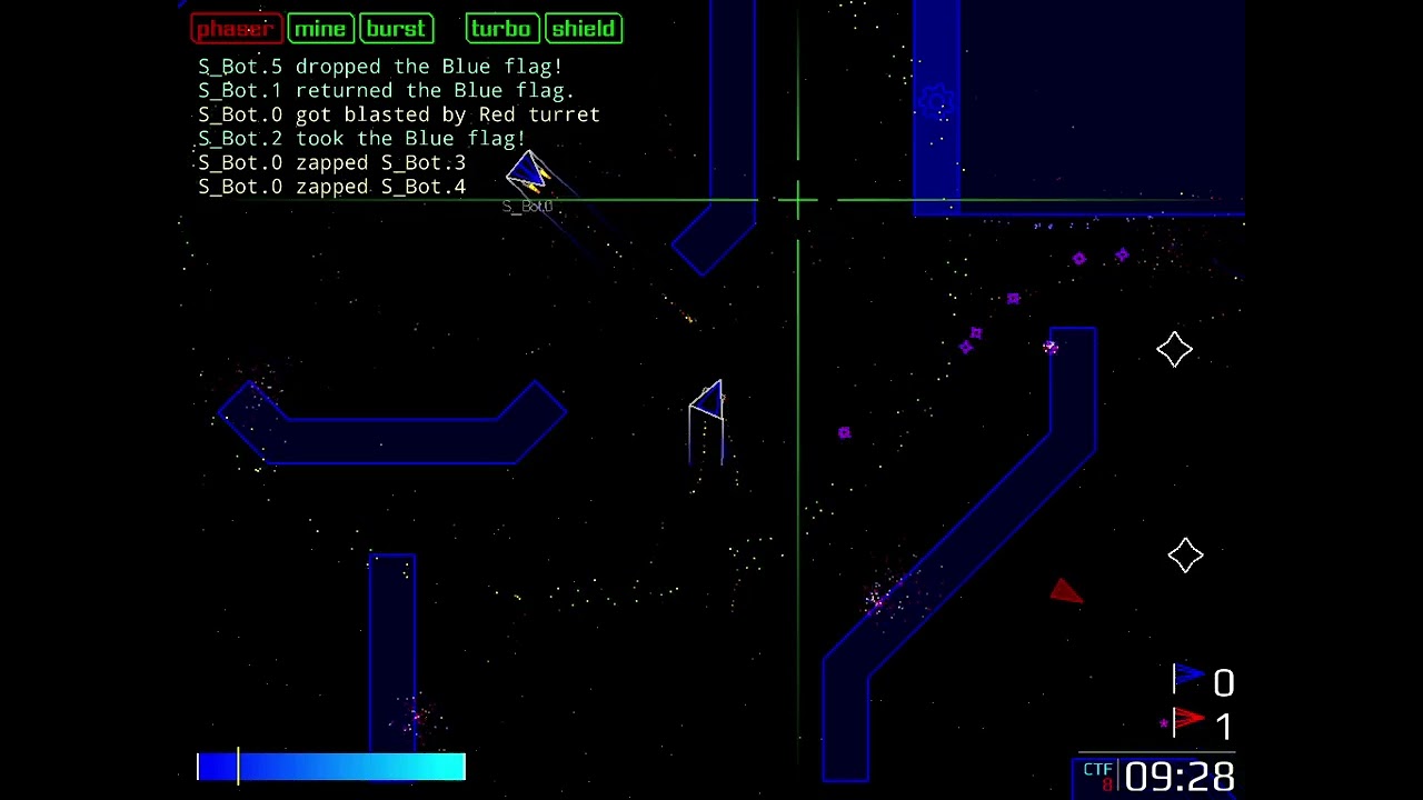 bitfighter20241017 Bitfighter is a fast-paced team-based outer-spacemulti-player combat game.