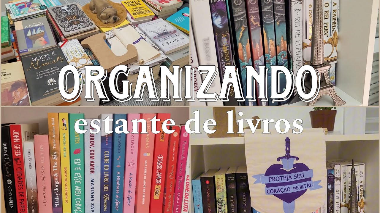 Limpando e organizando minha ESTANTE DE LIVROS