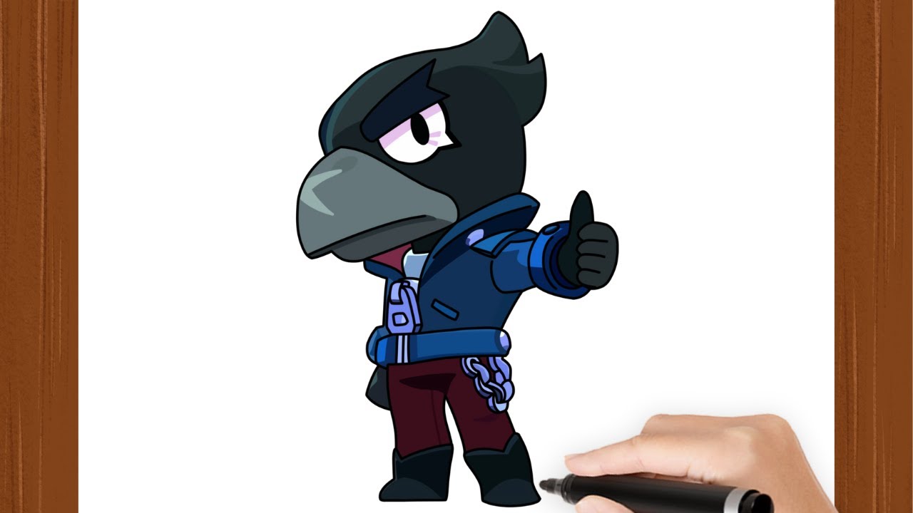 How To Draw CROW I BRAWL STARS  I Easy