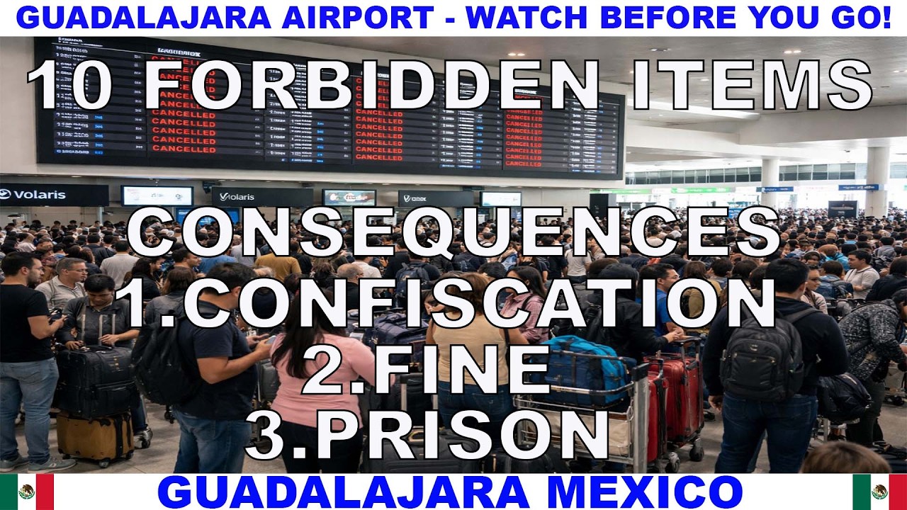 GUADALAJARA MEXICO AIRPORT FORBIDDEN ITEMS - WATCH BEFORE YOU GO - DON'T BRING THESE ITEMS