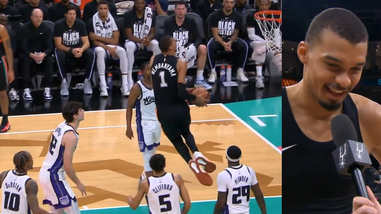 Wemby says he'll be in dunk contest after crazy windmill dunk with 5 Kings around