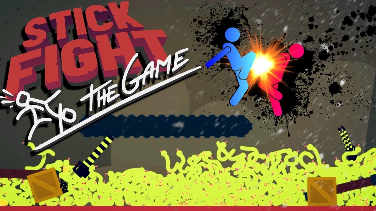 Four Friends have an Ultimate Battle on Awesome Custom Levels in Stick Fight The Game