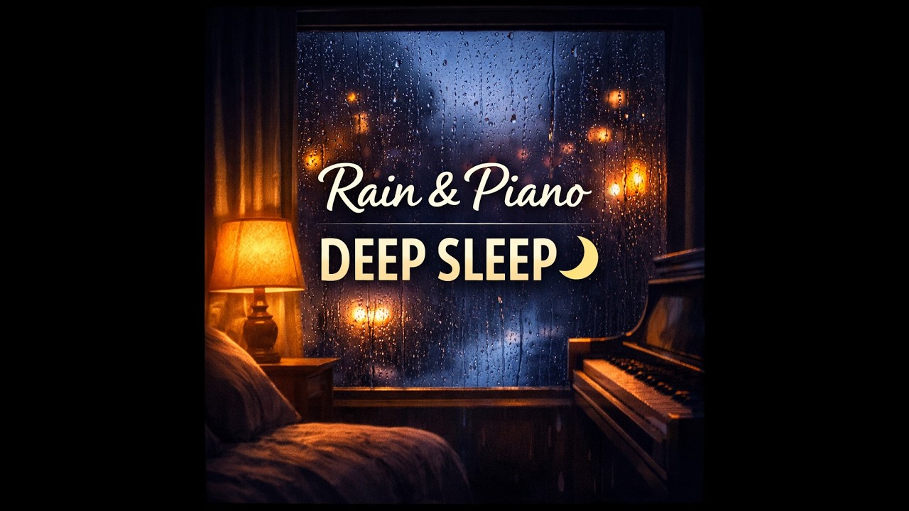 Rain & Piano for Deep Sleep 🌙 Sleep Instantly | Relaxing Rain Sounds Music