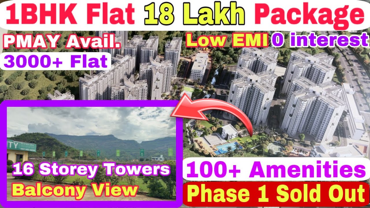 सिर्फ़ 21,000/- देके  बुक कर सकते अपना घर | Low Budget Flat For Sale in Neral 7400266244 #greencity