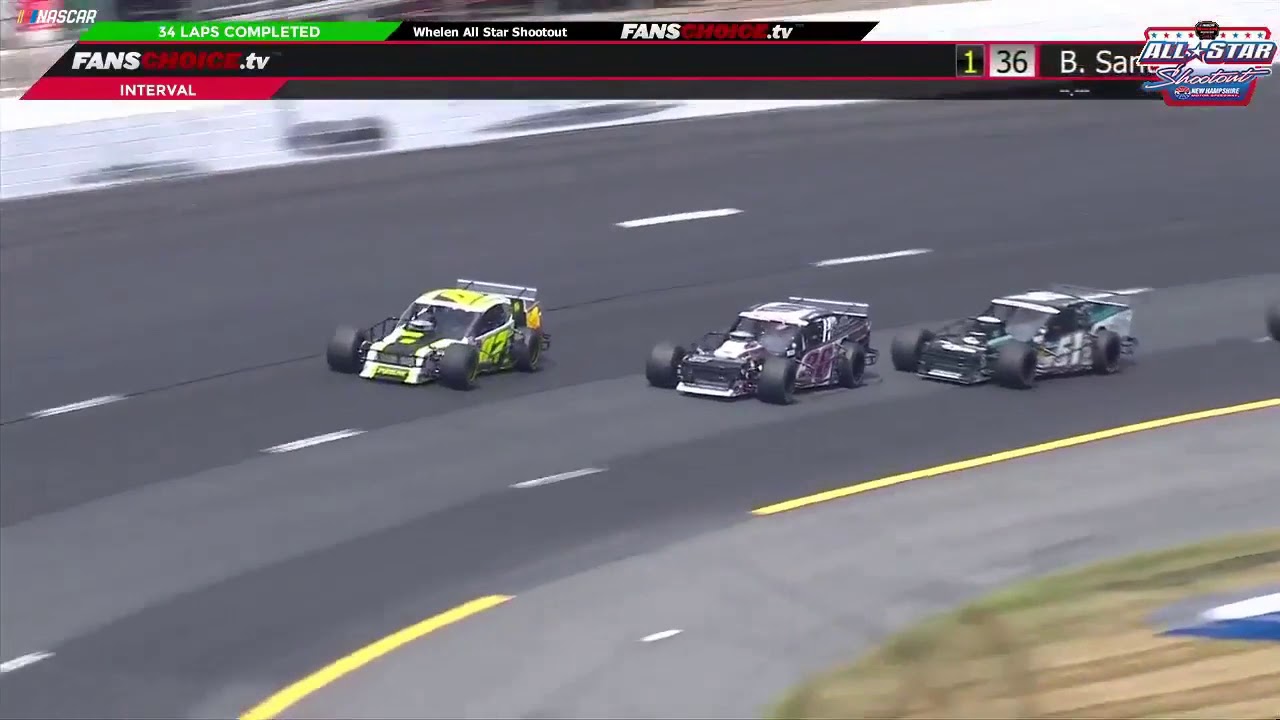 Relive the thrilling final lap of the Whelen Modified Tour All Star Shootout