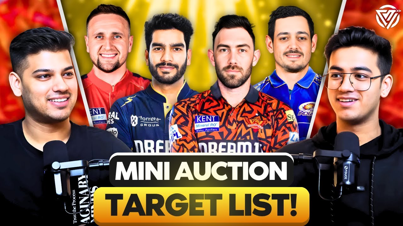 SRH, PBKS, MI & GT - Best Target Players, 2026 Auction Strategy & New Playing 11