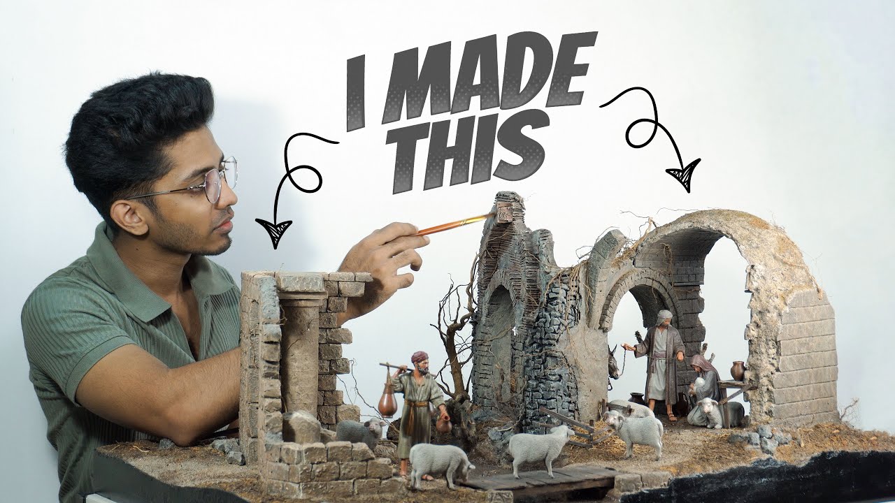 I MADE THIS !!| REALISTIC CHRISTMAS CRIB MAKING | TIMELAPSE | TUTORIAL