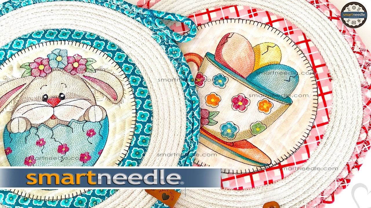 How to do a Bunny Contour Table Mat in your Embroidery Machine