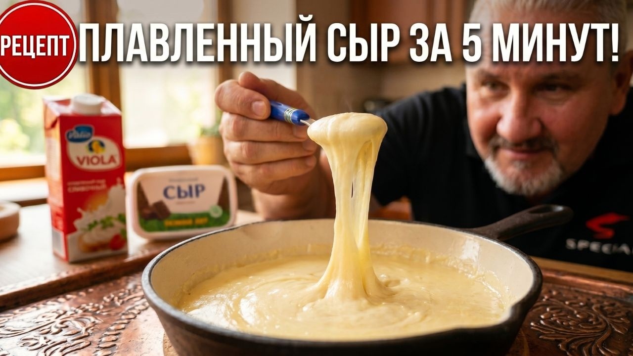 Плавленый крем сыр за 5 минут, без творога и паровой бани .