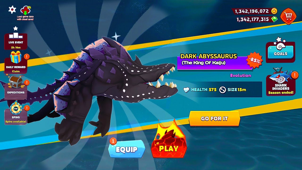 DARK ABYSSAURUS SHARK UNLOCKED GOT 90% OFF AND KILL ALL SHARK - BIG SHARK | HUNGRY SHARK EVOLUTION
