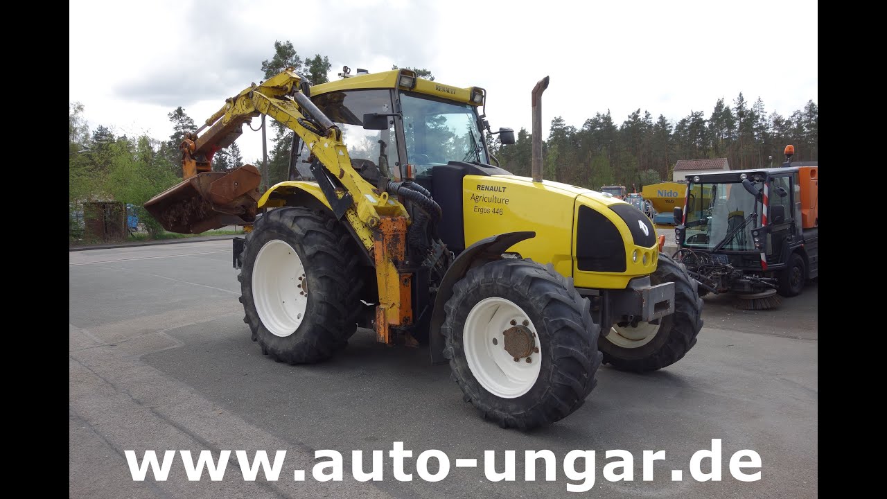 Renault Ergos 446 Claas T35 Traktor Böschungsmäher Jaguar 4x4 PTO www.auto-ungar.de
