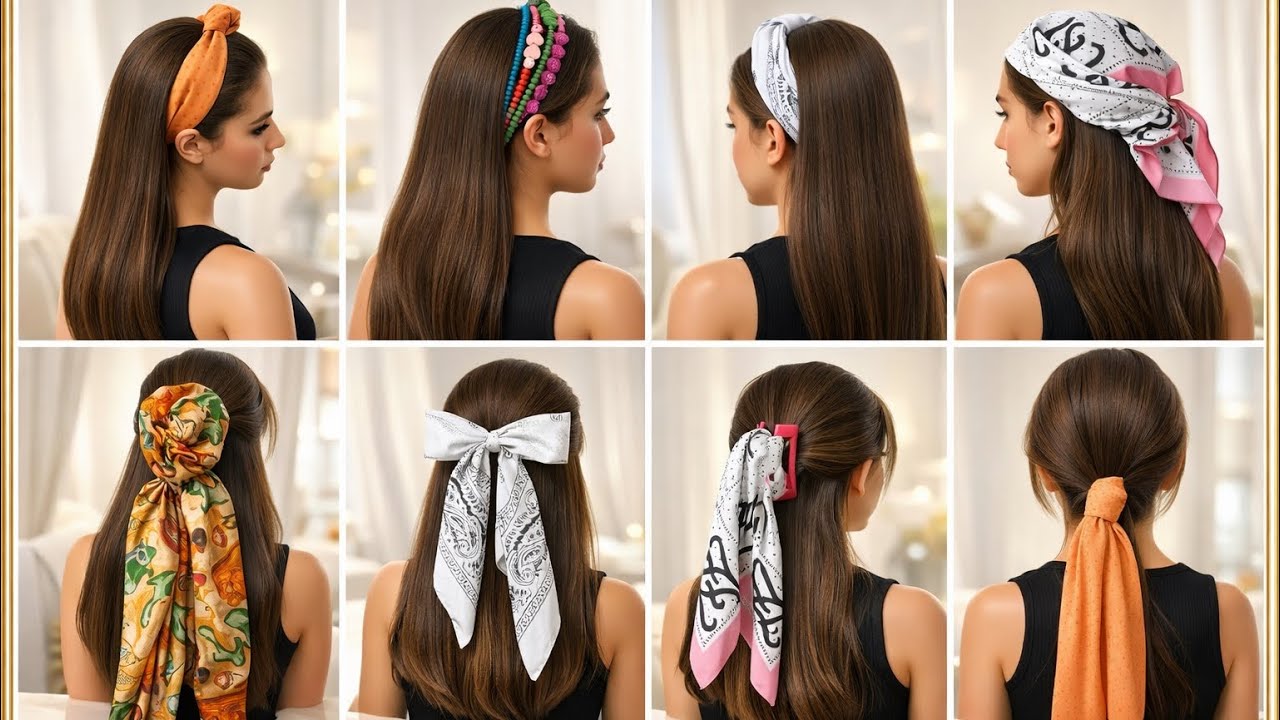 8kolaysaç modelibandana ile