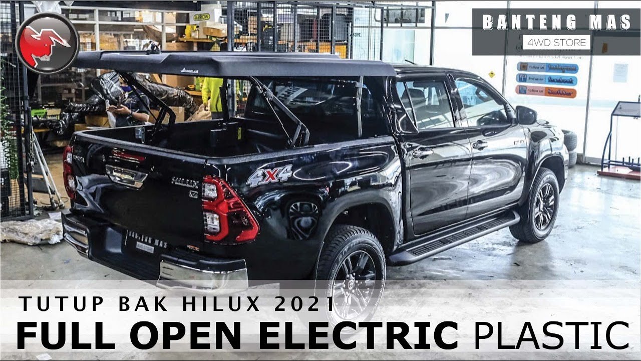 TUTUP BAK HILUX 2021 FULL OPEN ELECTRIC PLASTIC (AEROKLAS AVIATOR) || BANTENG MAS 4 X 4